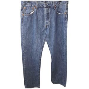 Levi's 501 Original Fit Button Fly Blue Denim Jeans Men's W34 L32